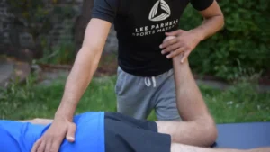 Good hip mobility is so important. Especially with so many of us spending long periods of time sitting down. This assisted stretch really helps release tension and improve flexibility.